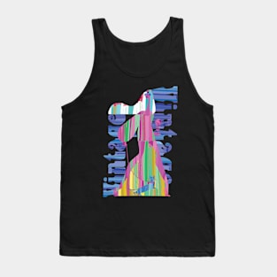 Black Cat Vintage Retro Birthday Gift For Women Tank Top